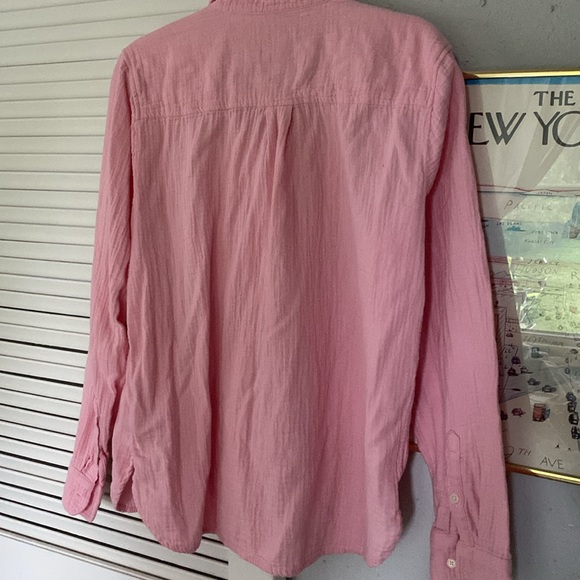 J. Crew Gauzy Button Down in Pink Size L Like New ๐ - Picture 3 of 4